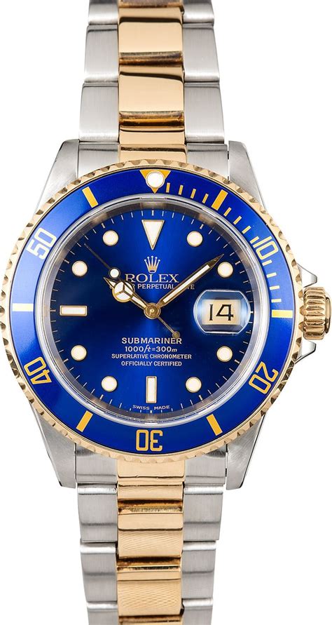 rolex sub oro|rolex submariner blue gold steel.